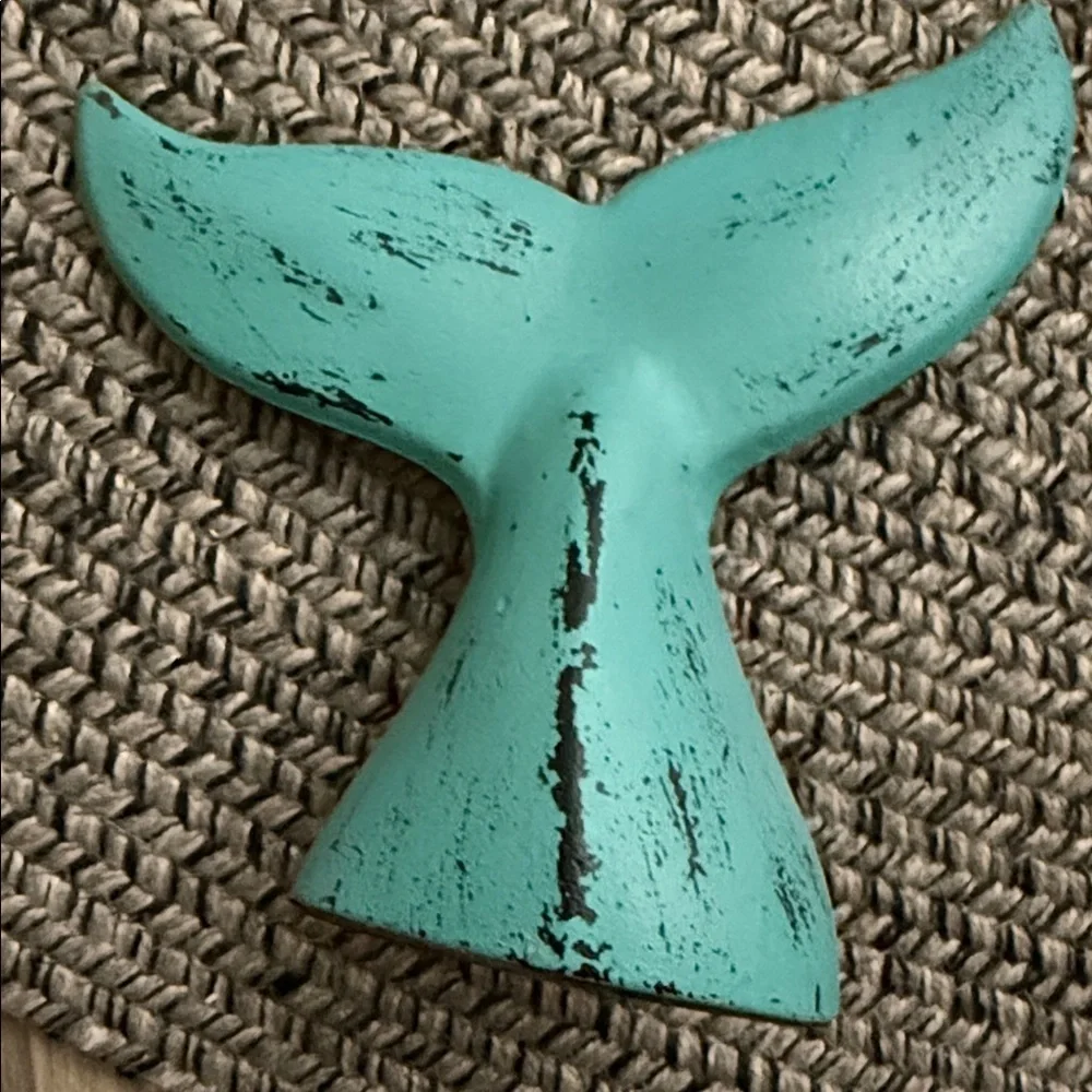 Cast Iron Whale Tail Turquoise lg1